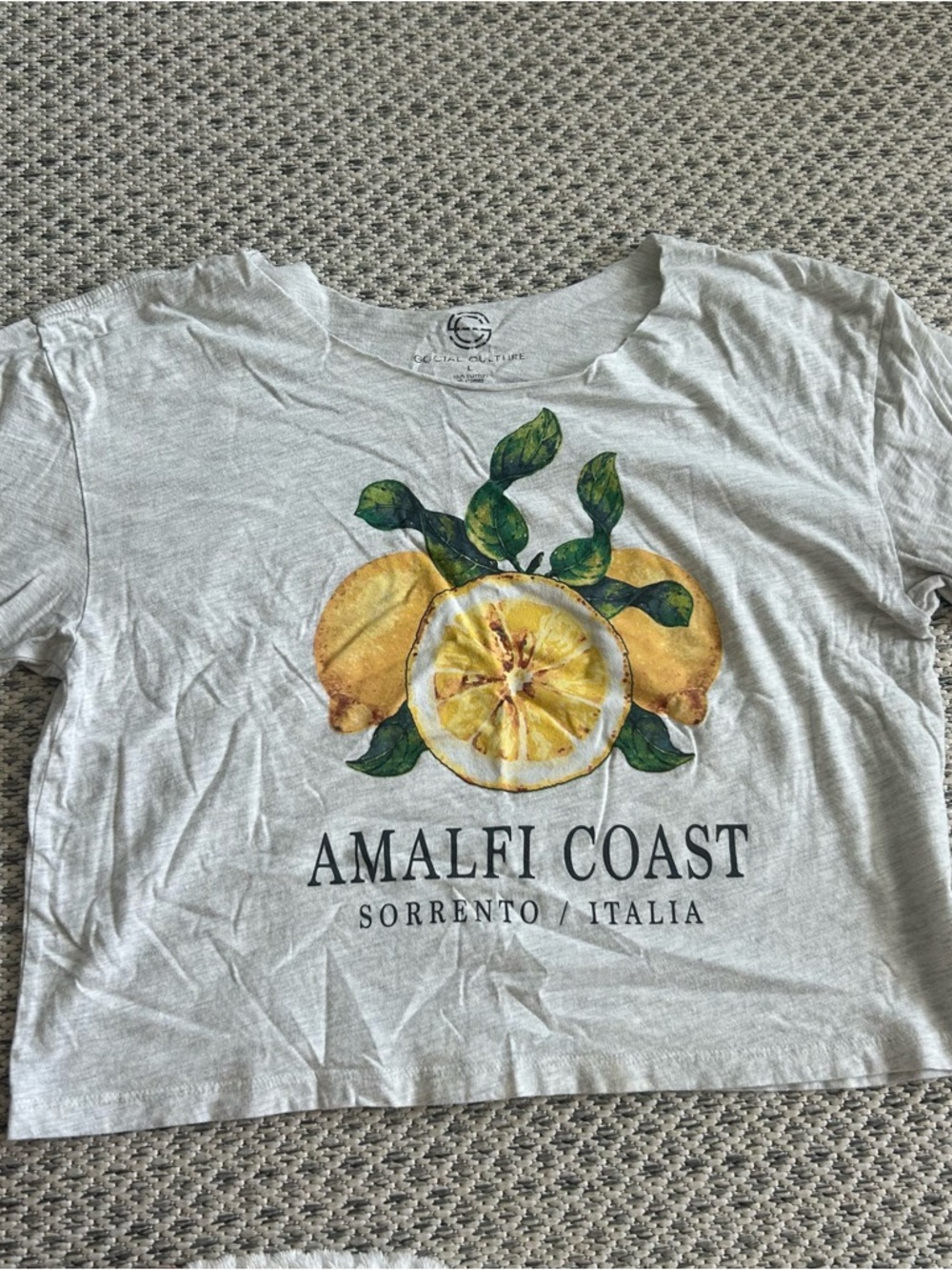 Amalfi Coast Lemon Graphic Tee - White